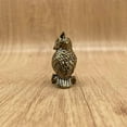 thumbnail image 4 of Vintage Brass Owl Figurine - Small Collectible Owl Statue Ornament, Elegant Desk Decor for Home Office Shelf Display, Timeless Decorative Sculpture for Gift Giving, Brown, 1pcs, 4 of 7