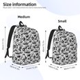 thumbnail image 4 of Daiia Black White Halloween Vintage Canvas Backpack for Men and Women ,Hiking Backpack,Travel Laptop Bag for School,Large Capacity Backpack, 4 of 8