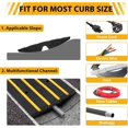 thumbnail image 3 of 2 Pack 50T 4FT Rubber Driveway Curb Ramps Heavy Duty Low Profile Slope Ramp for Cars Trucks Trailers and Wheelchairs, 3 of 6