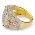 thumbnail image 3 of New Gold-Plated Square Men's Full Diamond Ring, 3 of 5