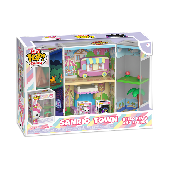 Funko Bitty Box: Sanrio - Sanrio Town with Badtz Maru and Hello Kitty Collectible Vinyl Mini Figure
