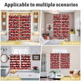 thumbnail image 5 of Valentines Day Kitchen Curtains Window Panels, Red Love Hearts Romantic Black Stripes Insulated Window Treatment Curtain, Grommet Curtains for Bedroom/Living Room/Bathroom, 2 Piece 52"Wx72"L, 5 of 8