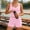 Pink, variant on Workout Sets For Women 2 Piece U Neck Crop Tank Top High Waisted Shorts Gym Yoga Outfits Activewear XXL