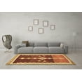 thumbnail image 3 of Ahgly Company Indoor Rectangle Abstract Brown Contemporary Area Rugs, 8' x 10', 3 of 4