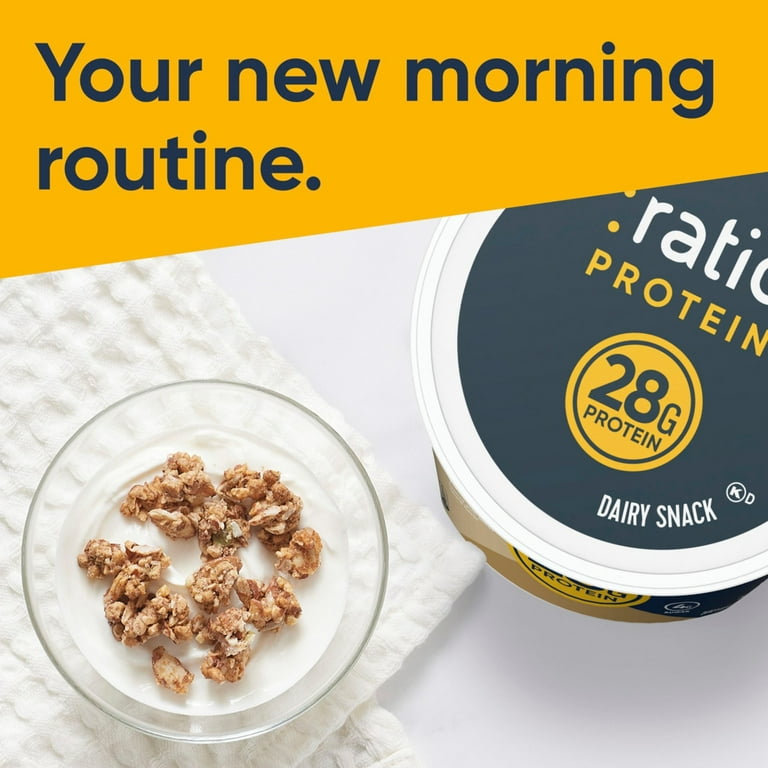 Ratio Yogurt Protein Cultured Dairy Snack, Vanilla, 25g Protein, 24 OZ