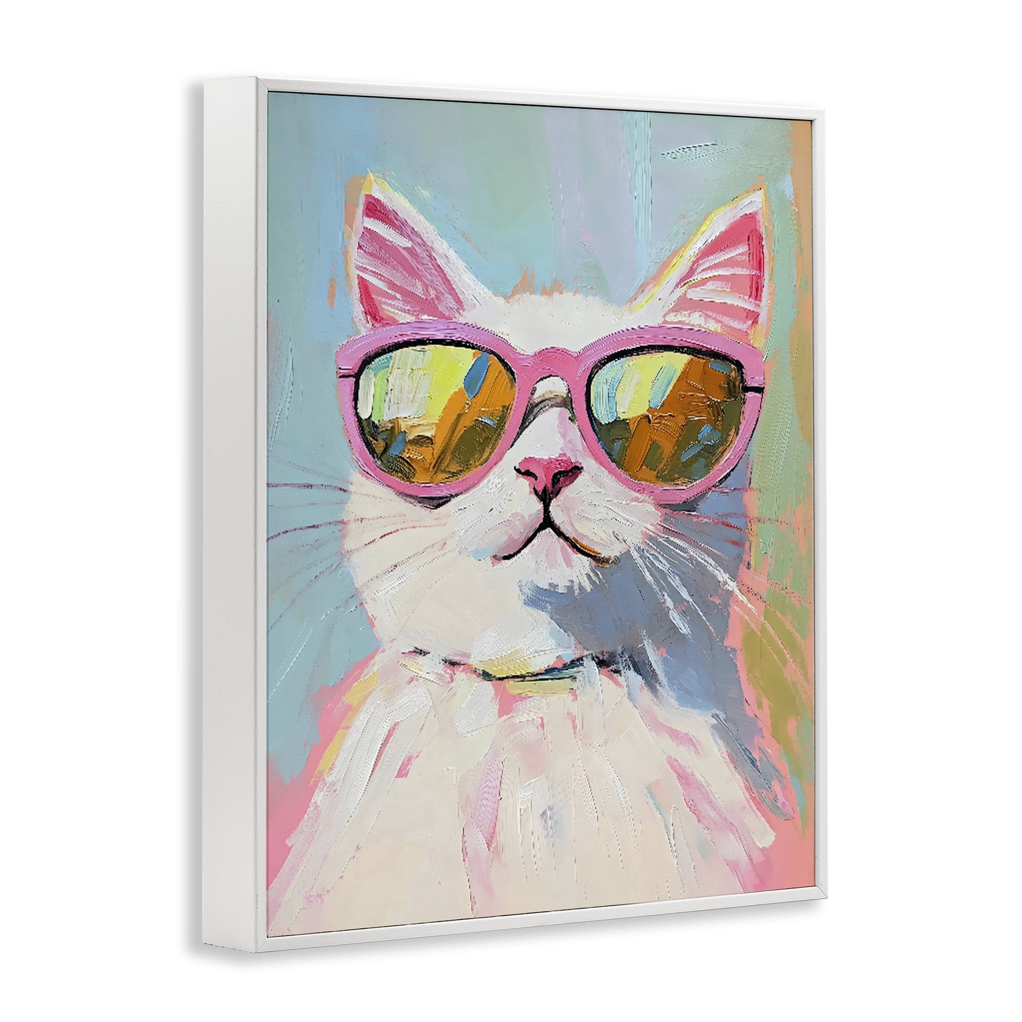 Stupell Industries Cool Cat in Sunglasses White Framed Giclee Art, design by The Prints Vibe