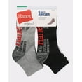 thumbnail image 3 of Hanes Originals Men's Ankle Socks, Moisture Wicking, 6-Pairs Blue Allure 6-12, 3 of 5