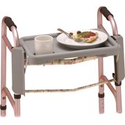 Nova Medical Products Walker Tray W/ 2 Cup Holder Install Easily, Gray, 1 ct