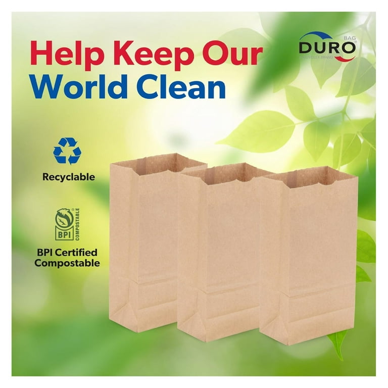 LzerLyh 8 Dubl Life SOS Paper Bag 500 Count Heavy Duty Paper Bags 35 Recycled Brown Bagel Bags Deli Bags and for Restaurant Takeout Delivery Walmart