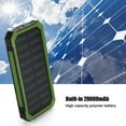 thumbnail image 3 of Cargador de batería externo del banco de energía solar portátil de 20000 mAh con luz LED de 6 piezas verde, 3 of 8
