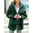thumbnail image 2 of KelaJuan Women Plaid Hooded Jacket Casual Long Sleeve Open Front Cardigan for Fall Clothes Outwear Streetwear, 2 of 6