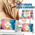 BASHI Simple 2025 Desk Calendar English Standing Flip Calendar Supplies