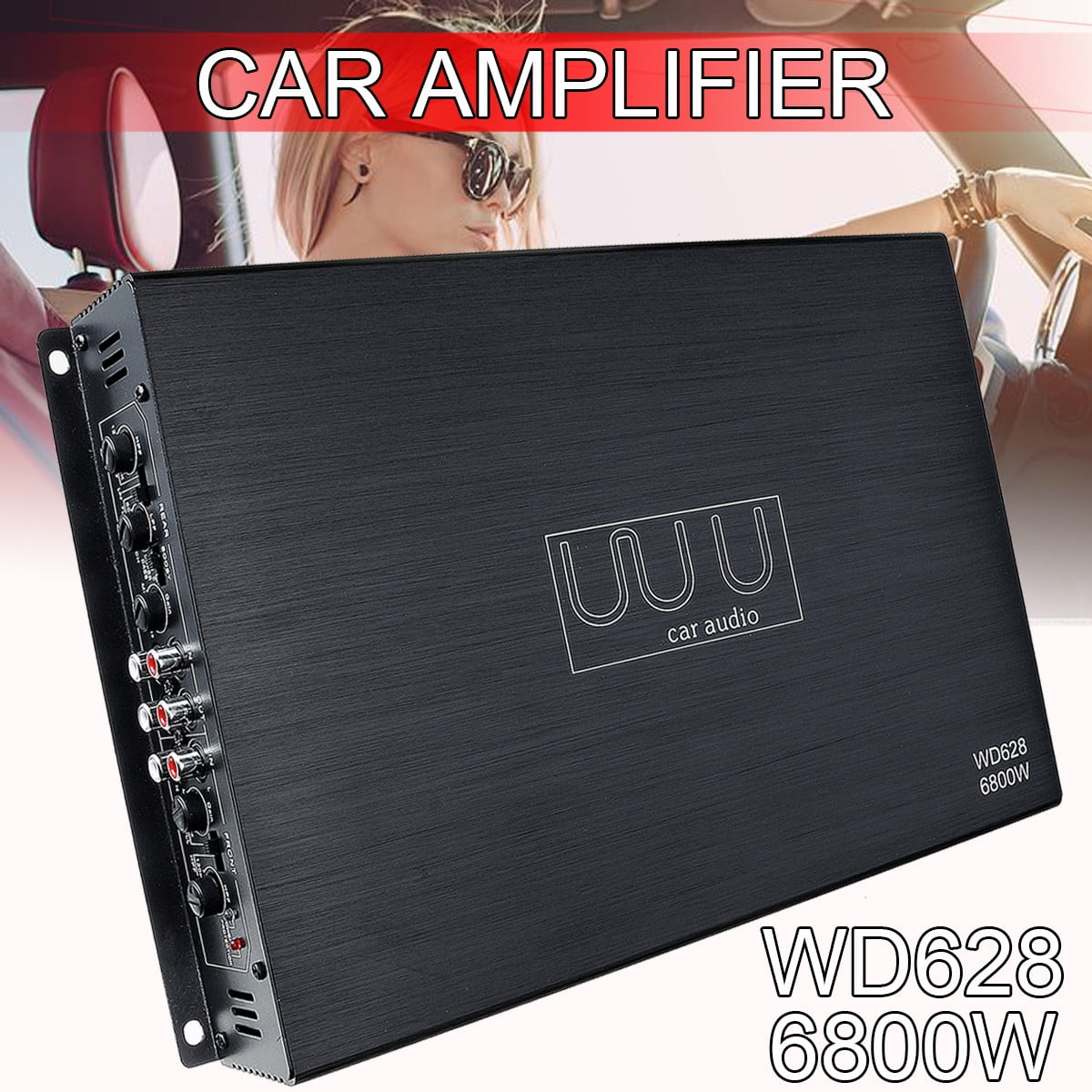 12V 6800W 4CH Channel Powerful Car Power Amplifier Class A/B AMP
