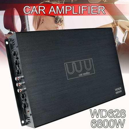 12V 6800W 4CH Channel Powerful Car Power Amplifier Class A/B AMP Subwoofer Bridge Connection