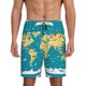 thumbnail image 1 of Balery World Map With Landmarks Pantalones cortos de pijama de punto de algodón para hombre con cinturilla y bolsillos-Large, 1 of 6