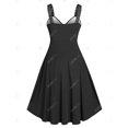 thumbnail image 2 of Vestido Talla Extra Sin Mangas Cinturon Encaje Ahuecado Rosegal Vestidos casuales de talla grande, 2 of 5