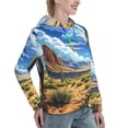 thumbnail image 6 of Daiia Western Desert Cactus Pattern Women's Fashion Hoodies & Sweatshirts with Kangaroo Pocket Hooded Sweatshirt with Eye-catching Drawstrings-Medium, 6 of 7