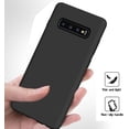 thumbnail image 4 of Galaxy S10 Plus Case,Liquid Silicone Dual Layer Hybrid Hard PC& Soft Silicone, Gel Rubber Bumper Slim Fit Shockproof Protective Phone Case, Phone Cover for Samsung Galaxy S10 Plus - Black, 4 of 6
