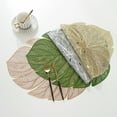 thumbnail image 3 of EONQY 4 Pack Leaf Shaped Placemats PVC Placemats Hollow Dining Table Place Mats Heat Resistant Non-slip Dining Placemats Table Mats, 3 of 4