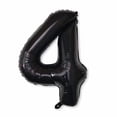 thumbnail image 2 of 40" Numbers #0,1,2,3,4,5,6,7,8,9 Foil Birthday Party Balloon (Black, #4), 2 of 3