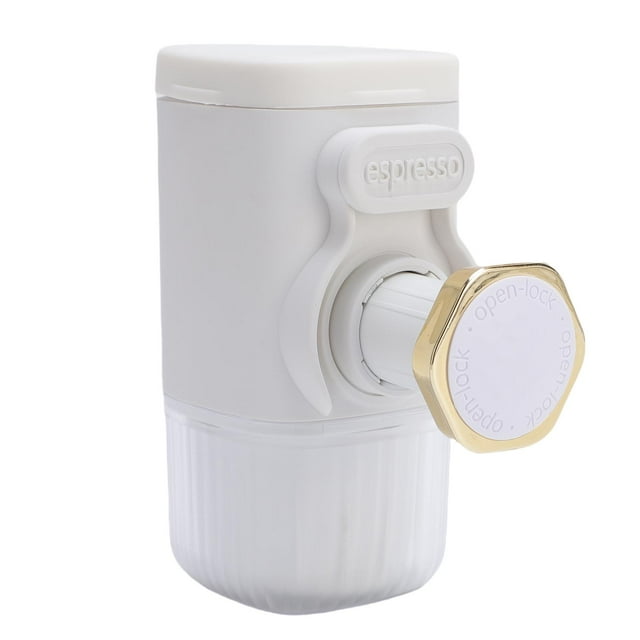 Cafetière Portative, Compatible avec le Café Moulu et les Capsules, Cafetière Espresso à Fonctionnement Manuel pour le Camping et la Randonnée