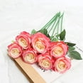 thumbnail image 1 of Flower 5pcs Artificial Flower Rose Bright Color Long Lasting Attractive Decorative Fake Silk Flower Decoration, 1 of 5