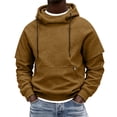 thumbnail image 5 of Winter Sweatshirts for Men Casual Warm Hooded Long Sleeve Solid Color Tops Outdoor Sport Daily Pullover Shirts with Pockets, 5 of 9