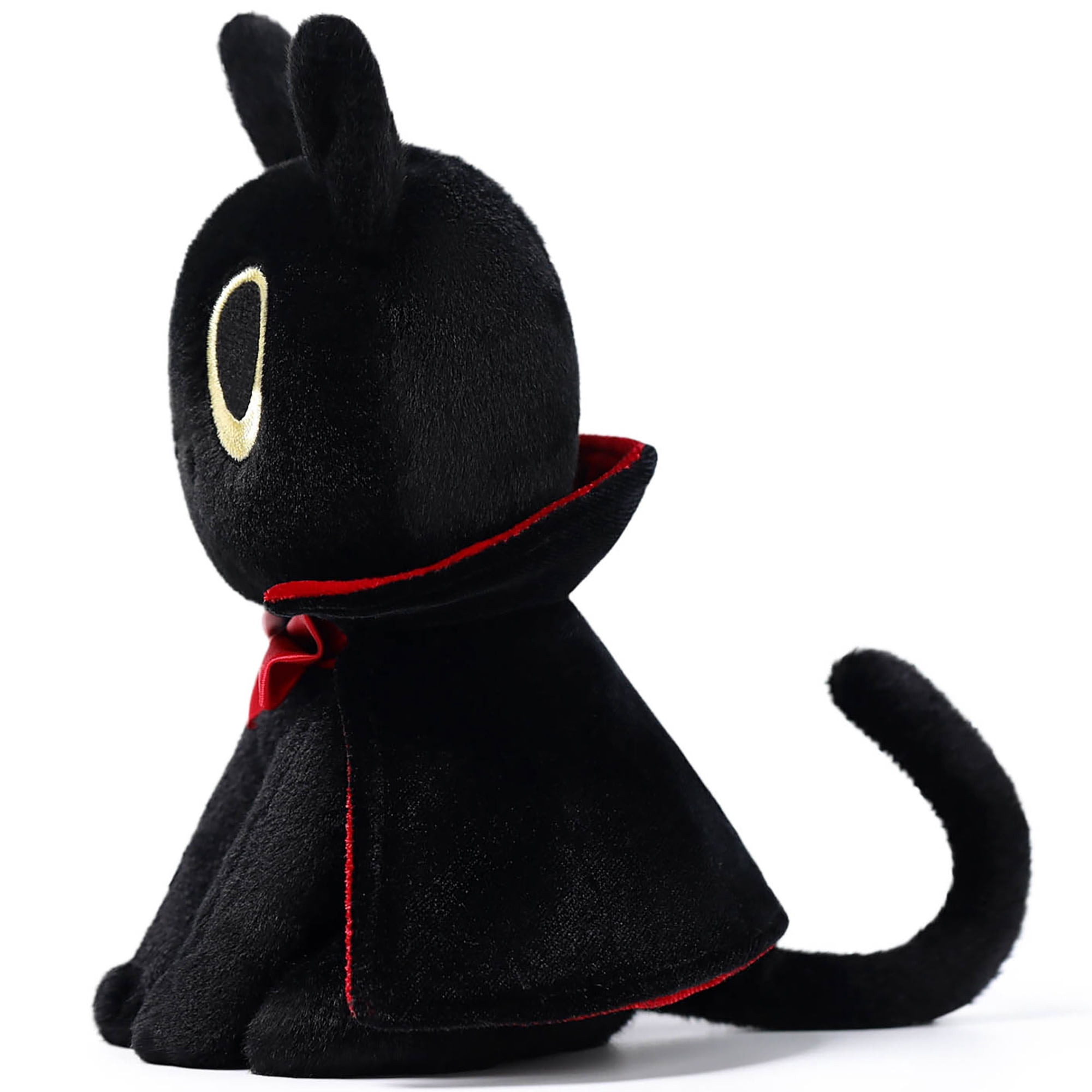 McHugs: Halloween Series - Dracula Cat - 7" Black & Red Stuffed Animal Plush, Soft Weighted Cuddle Toy, Cozy Comfort Play Companion, Baby-Toddler-Kids