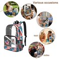 thumbnail image 5 of ZIATUBLES Clear Backpack Heavy Duty 17 Inch, Fabric & PVC Transparent Bag with Front & Side Pockets, See Through Backpack for School Work Security Travel, 5 of 7