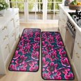 thumbnail image 4 of Kitchen Rugs Sets Of 2,Pioneer Flower Floral Print Pattern Anti Fatigue Kitchen Mat Rugs Non Slip Washable,Decorative Kitchen Floor Mats for Kitchen,Sink,Laundry,17"x47"+17"x47", 4 of 5