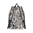 thumbnail image 3 of Daiia Leopard And Zebra Vintage Canvas Backpack for Men and Women ,Hiking Backpack,Travel Laptop Bag for School,Large Capacity Backpack-Medium, 3 of 7