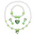 thumbnail image 3 of Green Princess Dress Halloween Costumes, Suit with Crown Wand Necklace Earrings Bracelet and Sleeves, Cosplay Costume for Birthday Party, 3 of 9