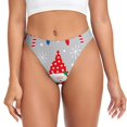 thumbnail image 1 of Balery Merry Christmas Gnome1 Tangas de Algodón para Mujer con Estampado – Ropa Interior Sexy, Transpirable, G-string-XX-Large, 1 of 6