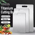 thumbnail image 3 of Titanium Alloy Cutting Board Double Sided Titanium Alloy Kitchen Chopping Board, 3 of 4