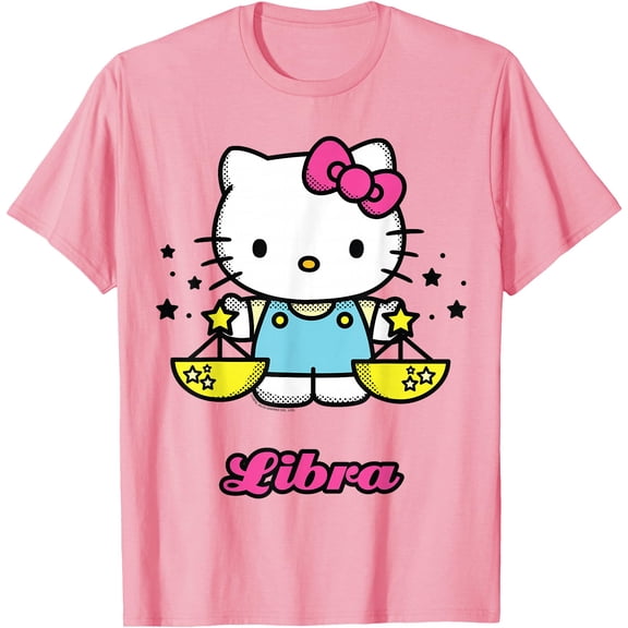 Hello Kitty Birthday Zodiac Libra DTG Print Unisex T-Shirt