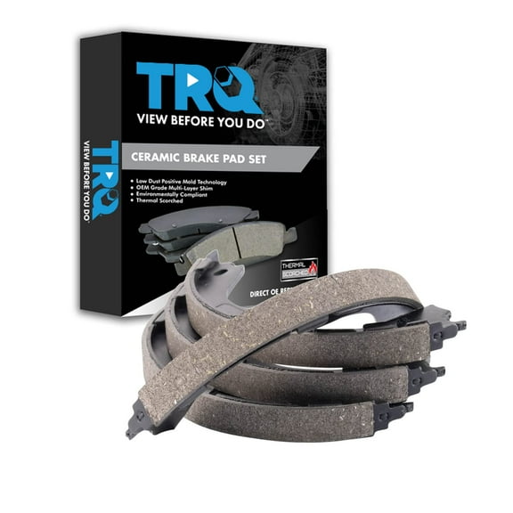 TRQ Rear Parking Brake Shoe Set Fits Select 2013-2019 Cadillac ATS 2014-2019 CTS 2016-2020 Chevrolet Camaro Corvette