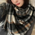 thumbnail image 6 of Yuanlong Winter Scarves Winter Autumn Long Color Patchwork Tartan Shawl And Wrap Comfortable Warm Ladies Blanket Scarf, 6 of 7
