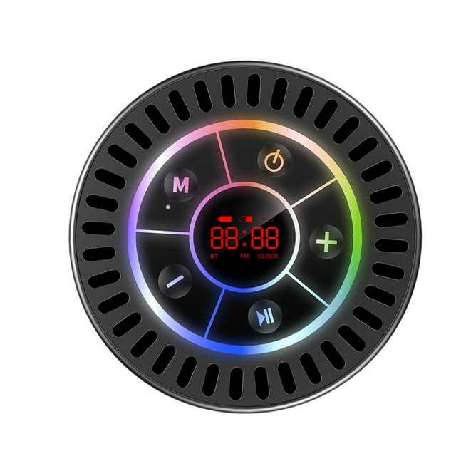 Box IPX7 Waterproof Bathroom BT Speaker Dustproof Shockproof LED Time Display Built-in FM Radio Mini Speaker