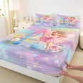 thumbnail image 4 of jejeloiu Magical Cute Girls Full Size Sheets For Kids,Girls Personalized Initial A Bed Sheets,4-Piece, 4 of 6