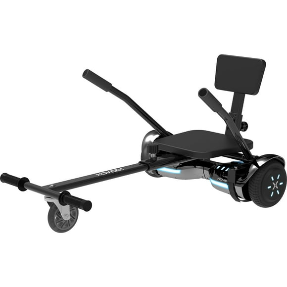 Hover-1 Superstar Hoverboard Combo Seat Attachment Buggy, 7 MPH Top Speed, 6 Mile Range, 400W Motor (2X 200W), 4.5Hr Charge Time, 220lbs Max Weight, Black