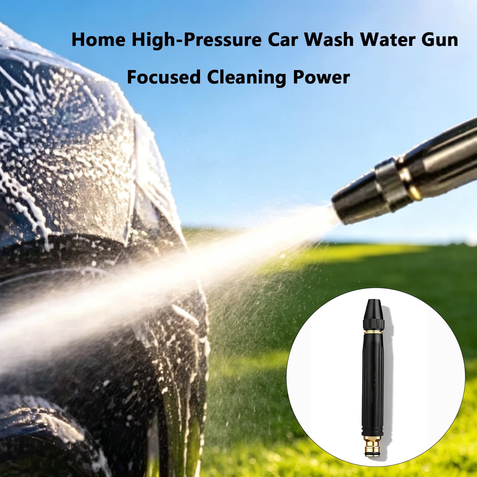 Home High‑Pressure Car Wash Water Gun – Powerful High‑Pressure Water Gun for Cars, Garden Hose Nozzle for Watering Plants & Vegetables