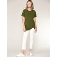 thumbnail image 5 of Made by Johnny Women's Casual Shirts Twist Knot Tunics Tops S OLIVE, 5 of 6