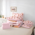 thumbnail image 6 of Erosebridal Cartoon Capybara 7-Piece Twin Bedding Sets For Kids,Pink Cherry Blossom Bedding Comforter Set For Cute Animals Lover ,Reversible Pink, 6 of 7