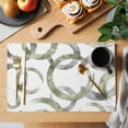 thumbnail image 2 of Sage Green Grey Placemats Set of 4, Geometric Circle Modern Abstract Simple Art Placemats for Dining Table, Place Mats for Kitchen Tabletop, Waterproof Wipeable Dining Table Mats Set, 2 of 9