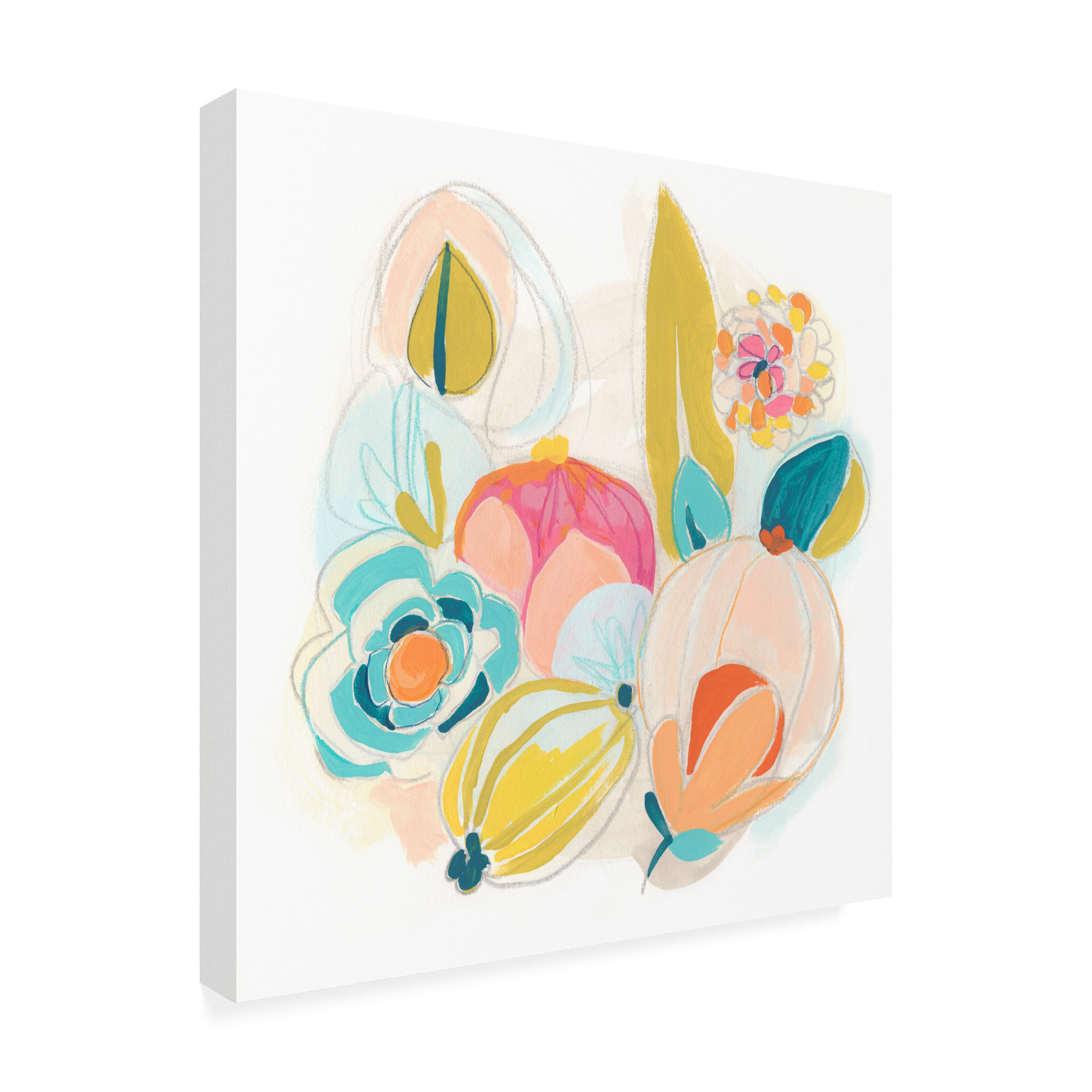 Trademark Fine Art 'Floral Vibe II' Canvas Art by June Erica Vess