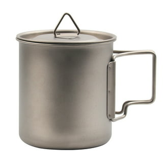 Knapsack- Bulk Custom Printed 15 Oz. Stainless Steel Camping cup/bowl  w/extended foldable handle - Campfire Premiums