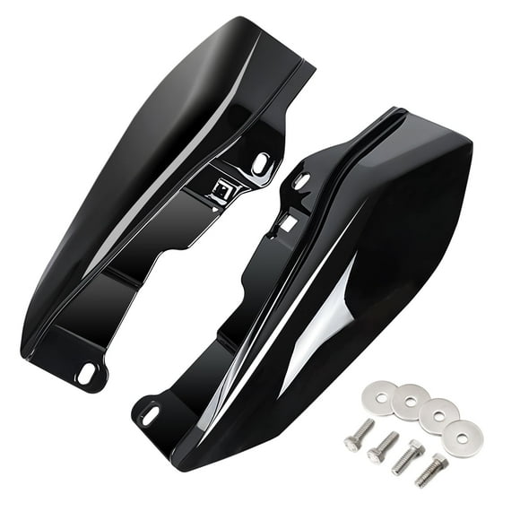 PBYMT Gloss Vivid Black Mid Frame Air Heat Deflectors Compatible for Harley Touring Street Glide Electra Glide Road King 2009-Later Models Without Cool Flow Fan