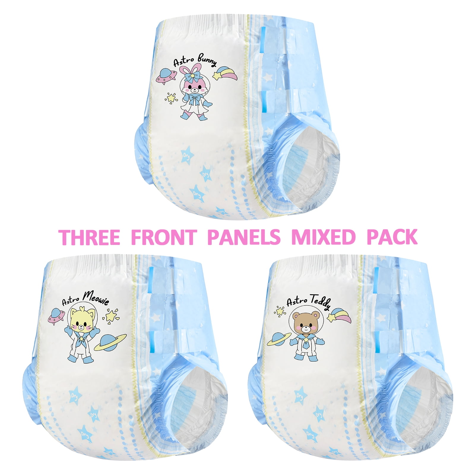 Littleforbig Astro Babies Adult Diaper 10 Pieces (Large 36"-46")