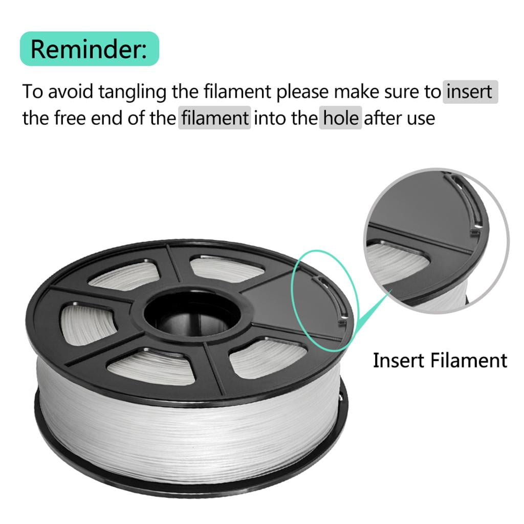 Sanlu 1.75mm Printing Filament for 3D / Accuracy +/mm Low Odor kg(2.2lbs) Spool Consumables , 1kg 1.75mm Clear