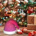 thumbnail image 6 of Fuzoiu Light Purple Glitter Print Santa Hat Christmas Hat for kids,Santa Hats with Pompom, Unisex Xmas Holiday Hat for Christmas New Year Festive Party Supplies, 6 of 6
